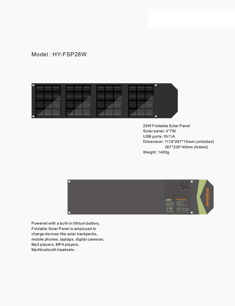 Foldable Solar Panel